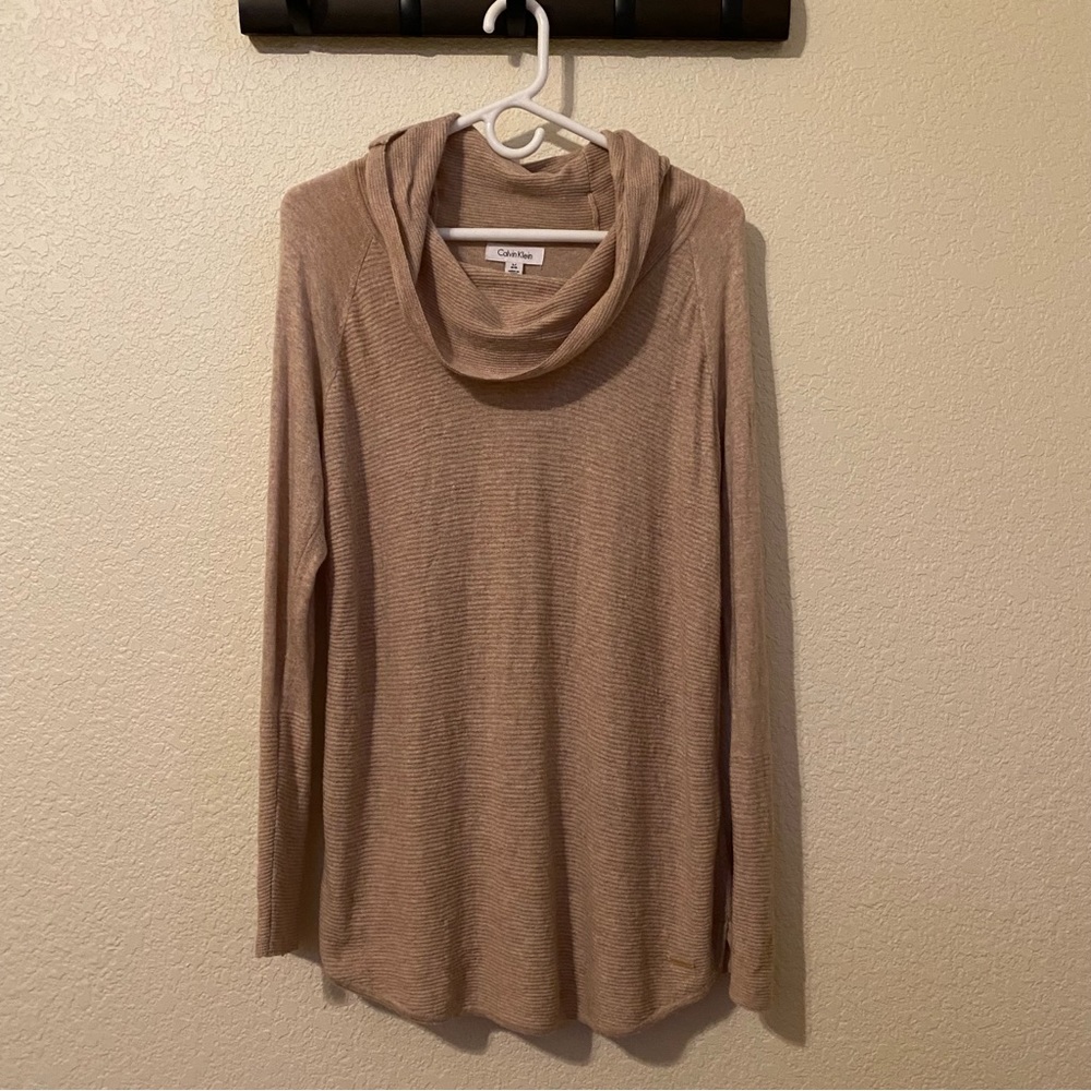 Calvin Klein cowl neck tunic sweater size L